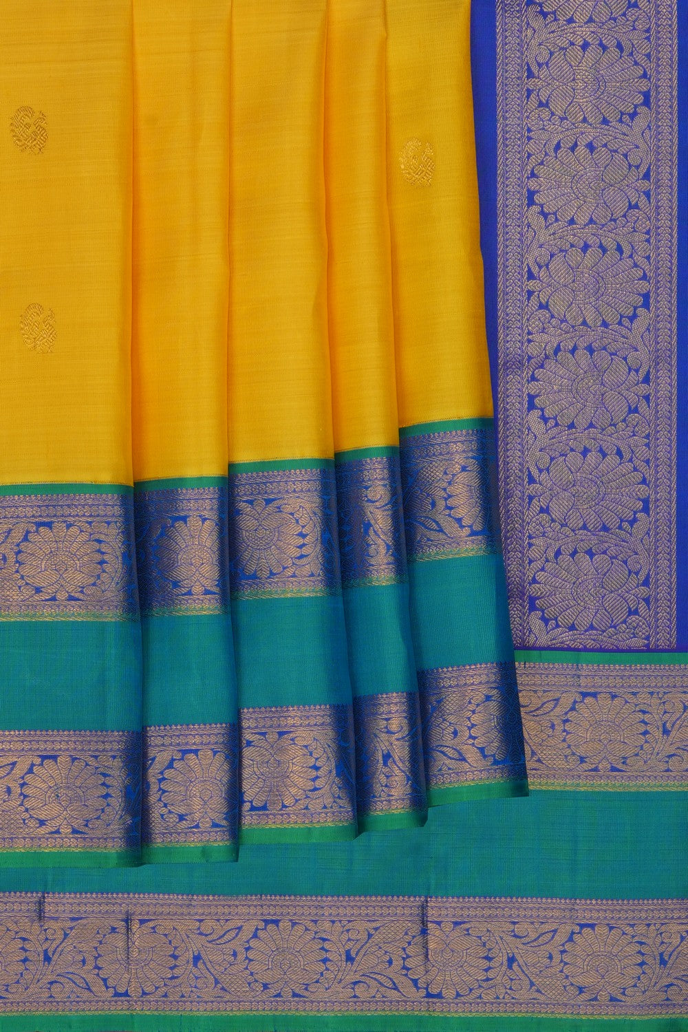 Image of Yellow Arani Silk Saree