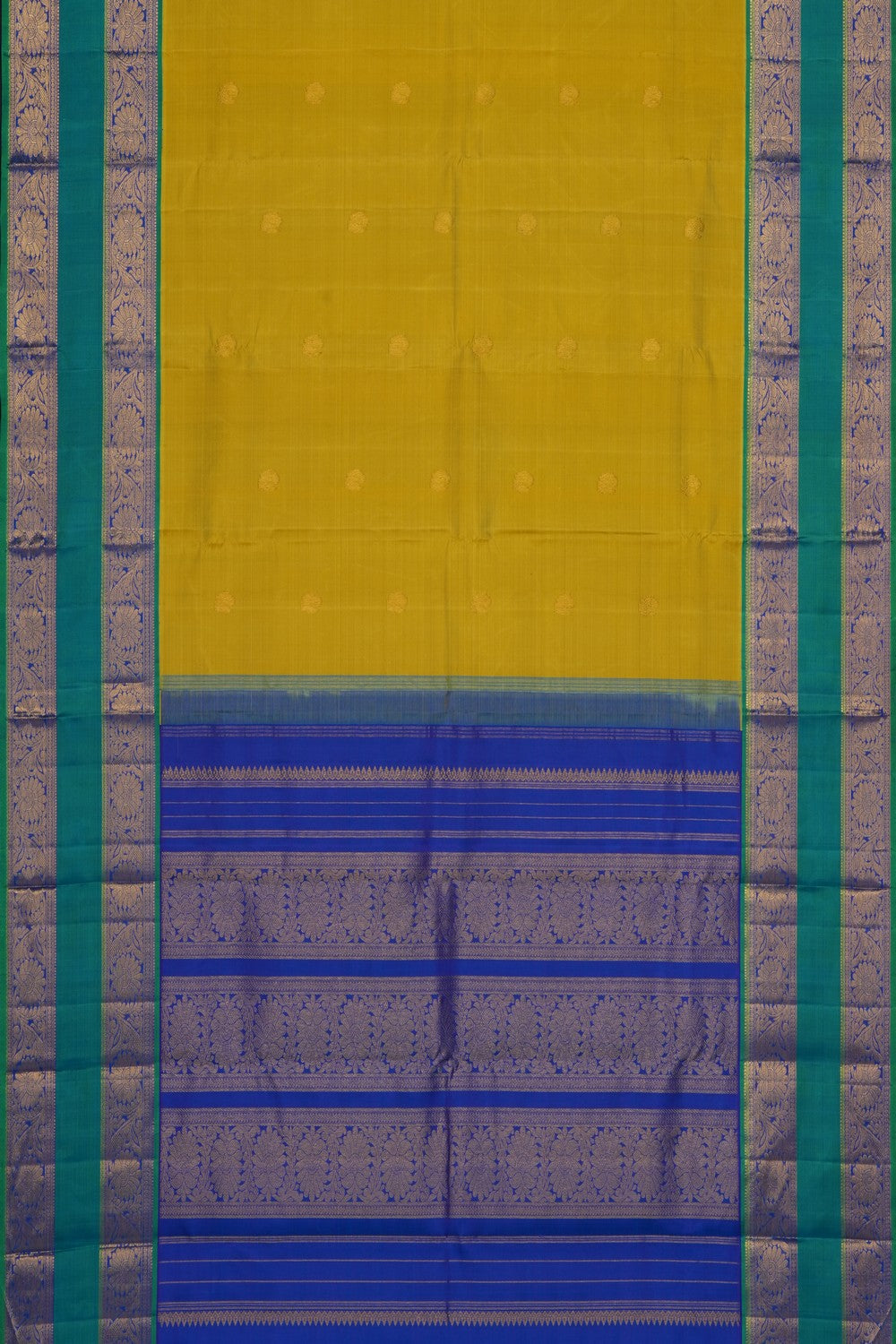 Image of Yellow Arani Silk Saree