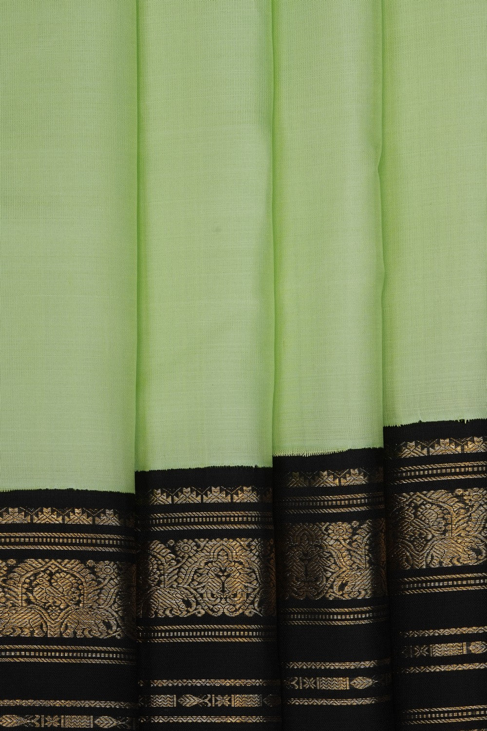 Image of Pistachio-Green Arani Silk Saree
