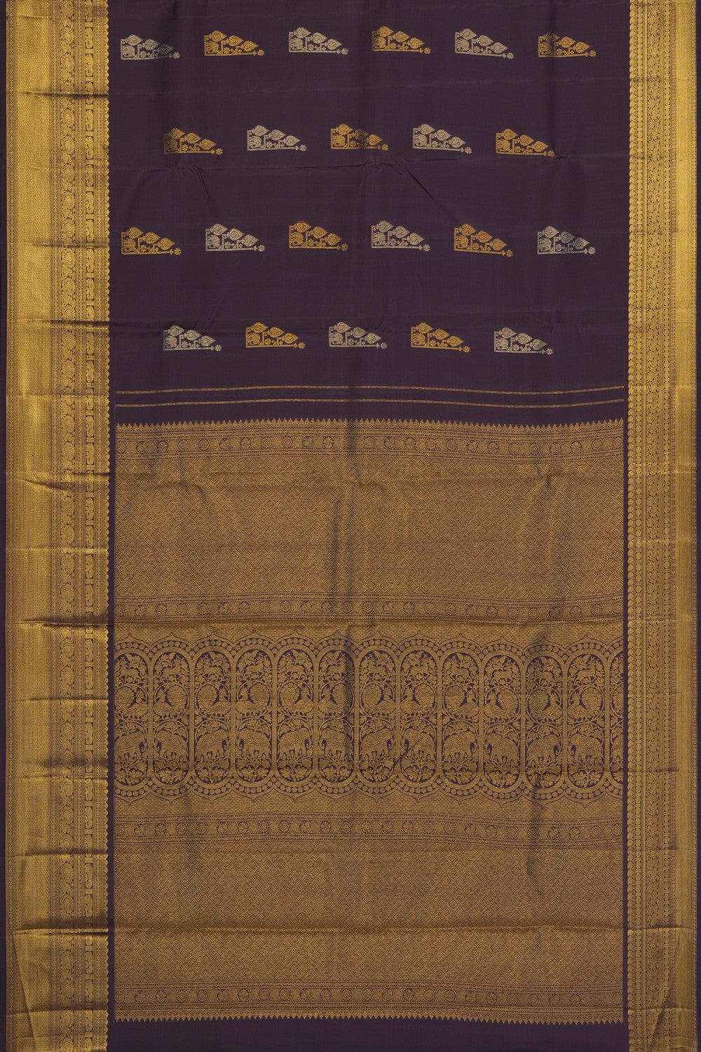 Image of Mauve Kanchipattu Saree