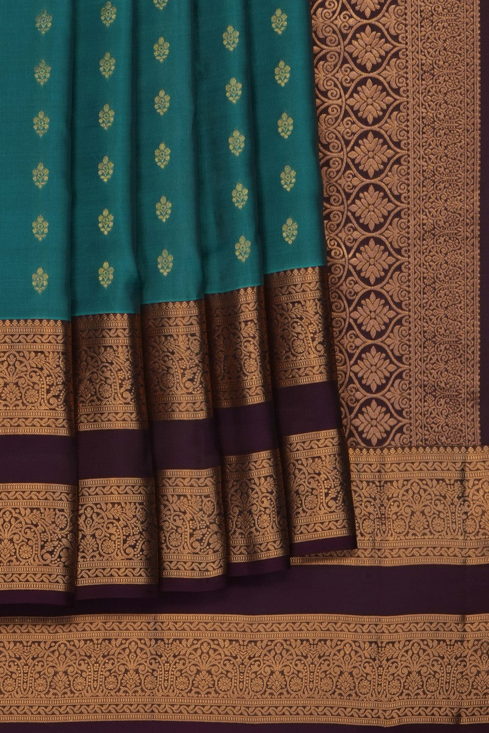 Image of teal-blue-south-silk-saree-p-18940670