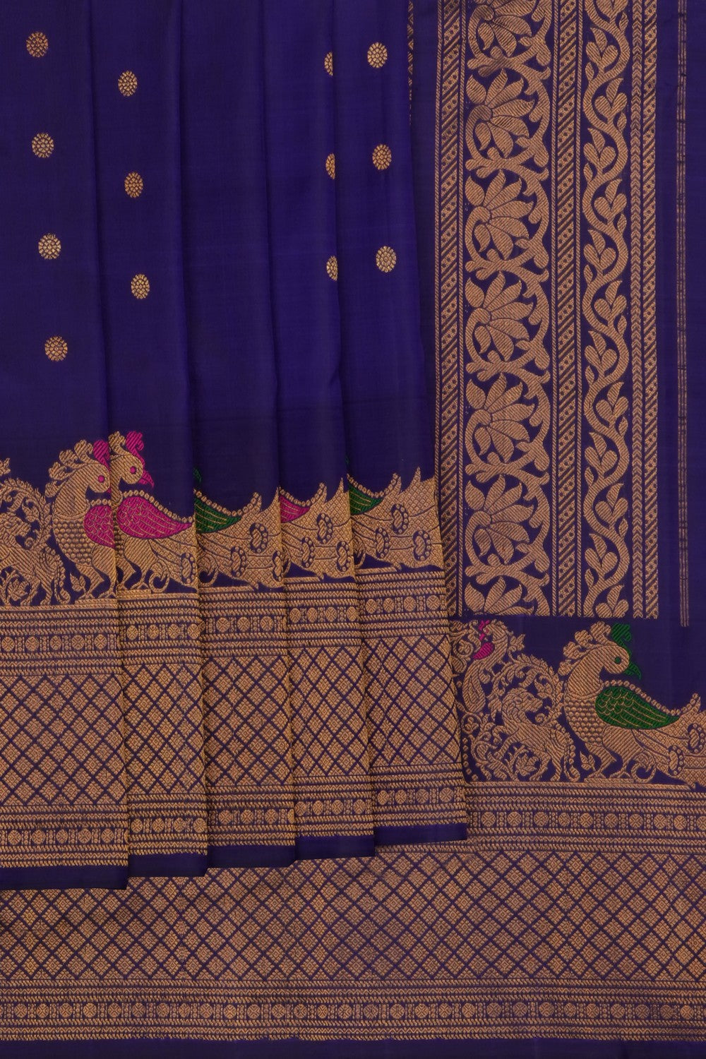 Image of Purple Gadwal Silk Saree