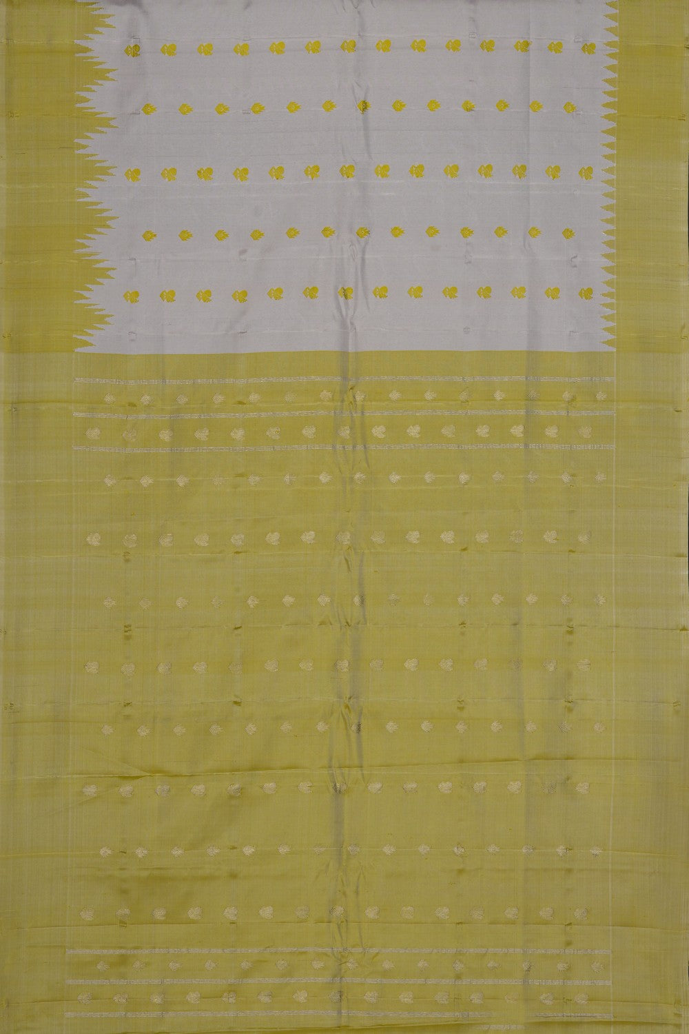 Image of Off-White Gadwal Silk Saree