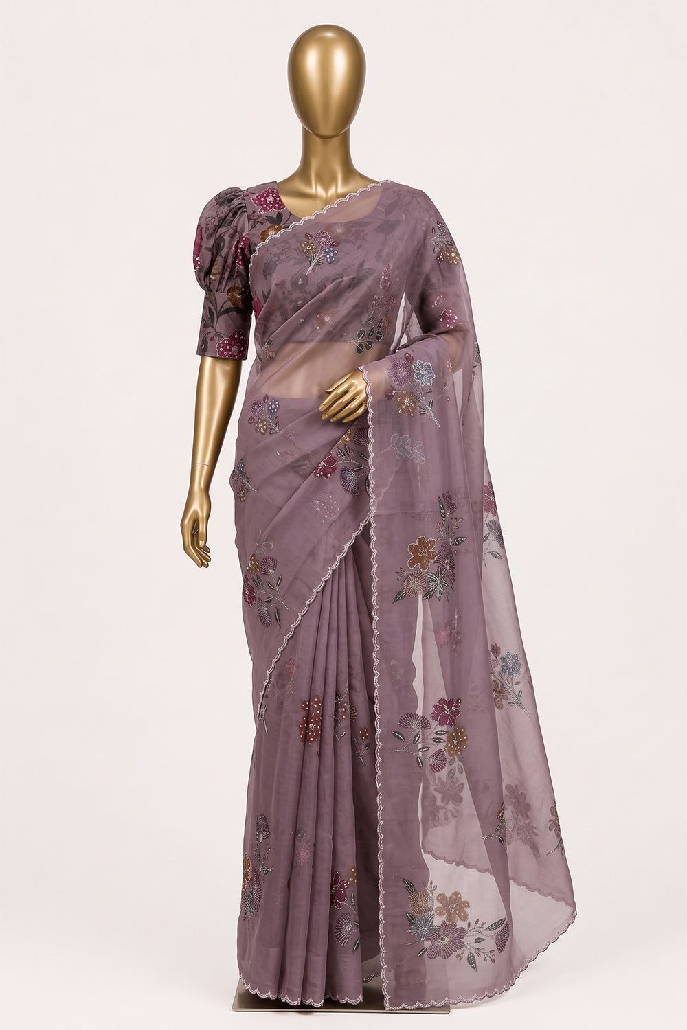Image of kora-silk-embroidery-saree-p-18940722