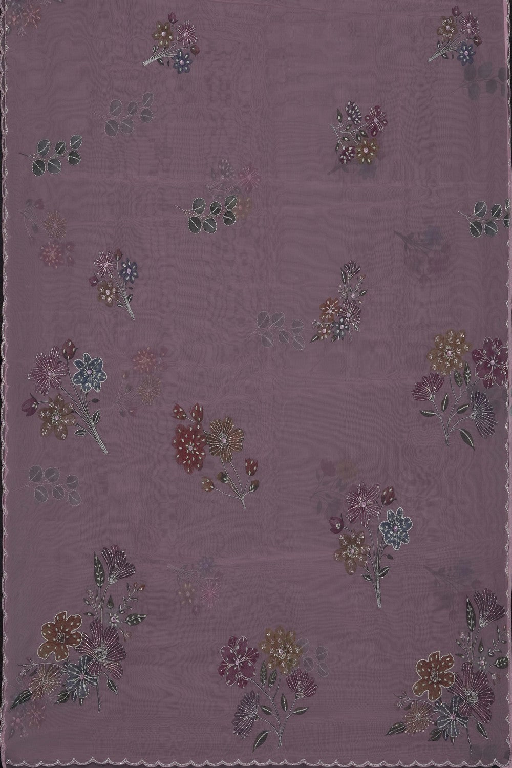 Image of Kora Silk Embroidery Saree