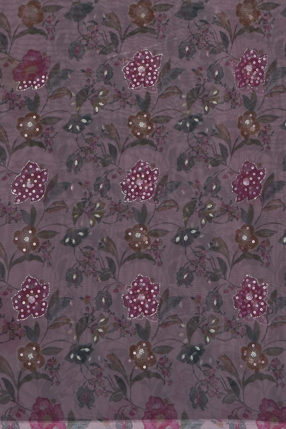Image of Kora Silk Embroidery Saree