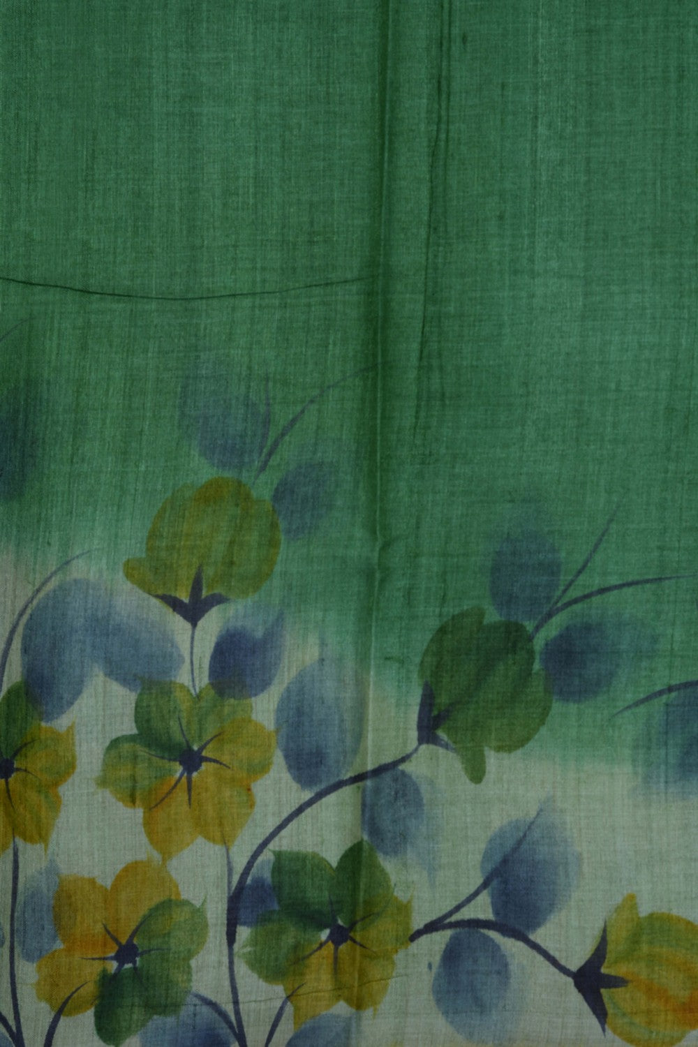 Image of Green Tussar Printed Saree