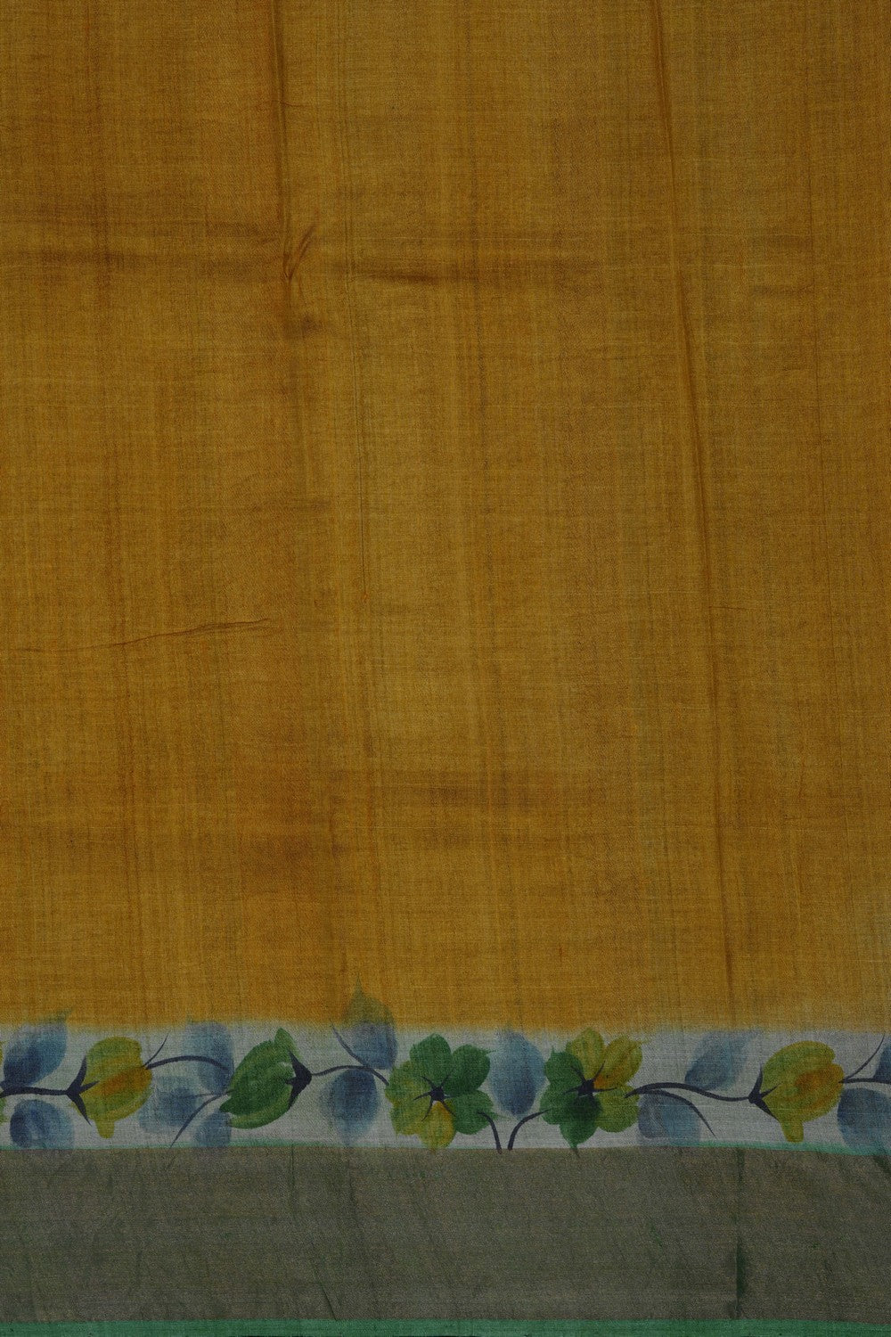 Image of Green Tussar Printed Saree