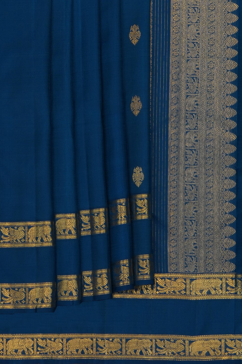 Image of Blue Kanjivaram Silk Saree