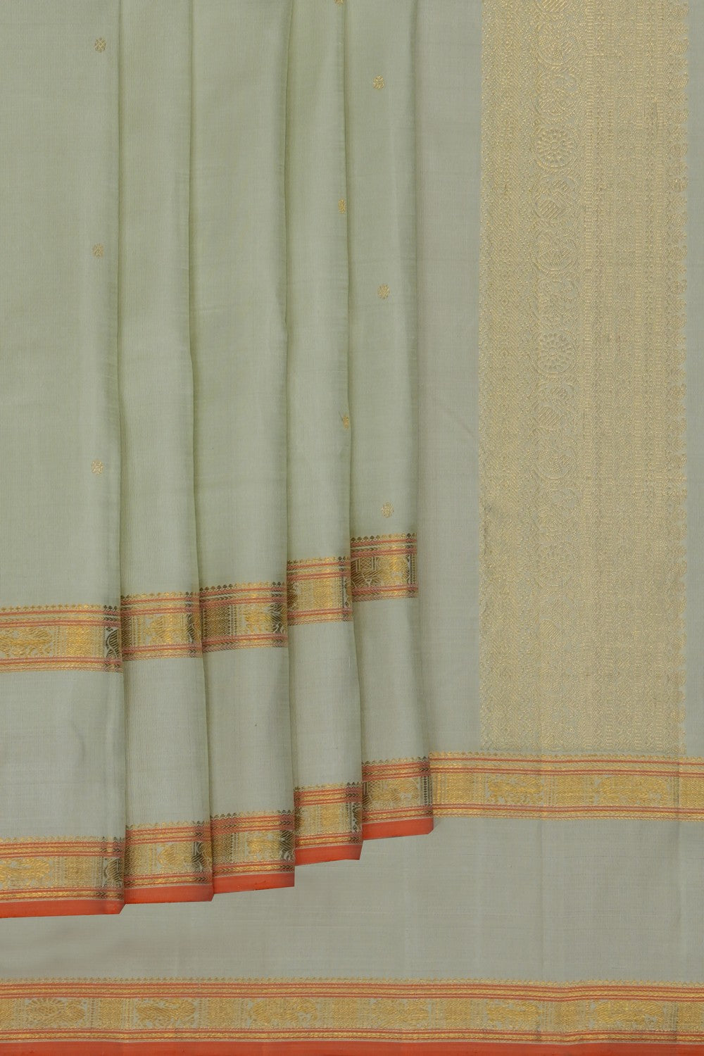 Image of Pistachio Green Kanjivaram Silk Saree