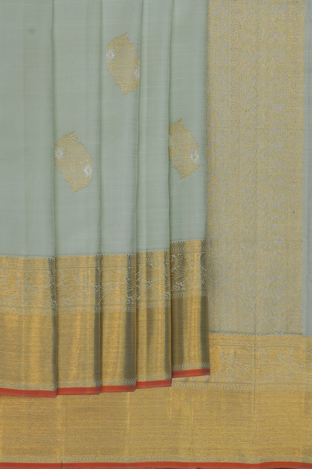 Image of Pistachio Green Kanjivaram Silk Saree