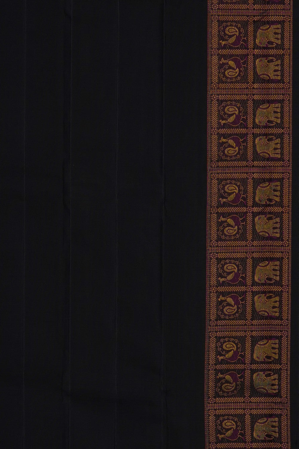 Image of Black Arani Silk Saree