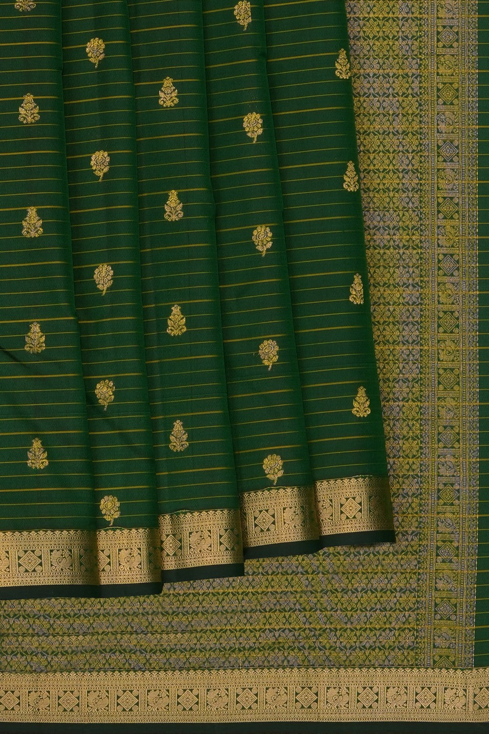 Image of Green Kanchi Silk Saree