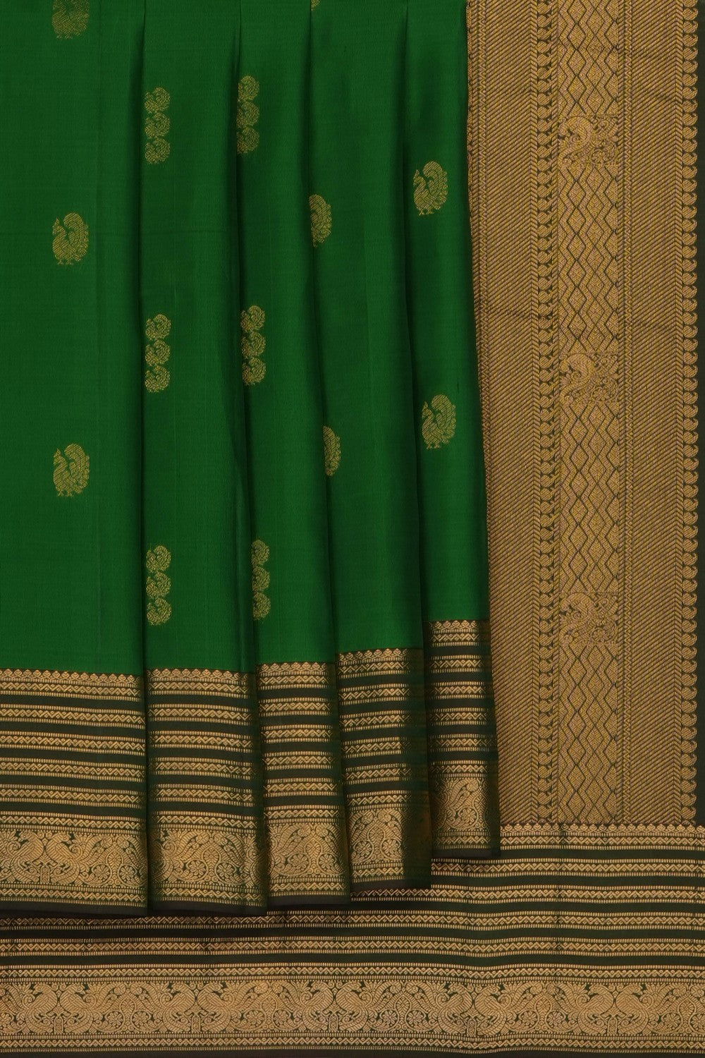 Image of Green Kanchi Silk Saree