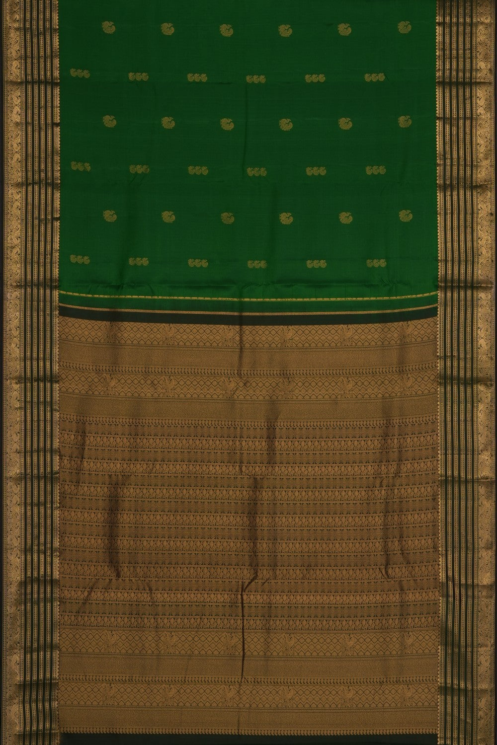 Image of Green Kanchi Silk Saree