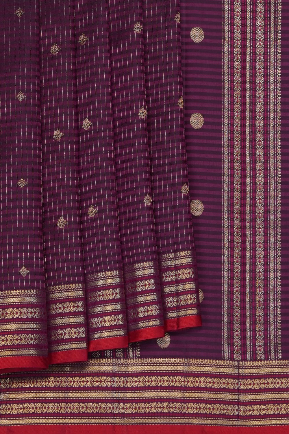 Image of Violet Kanchi Silk Saree