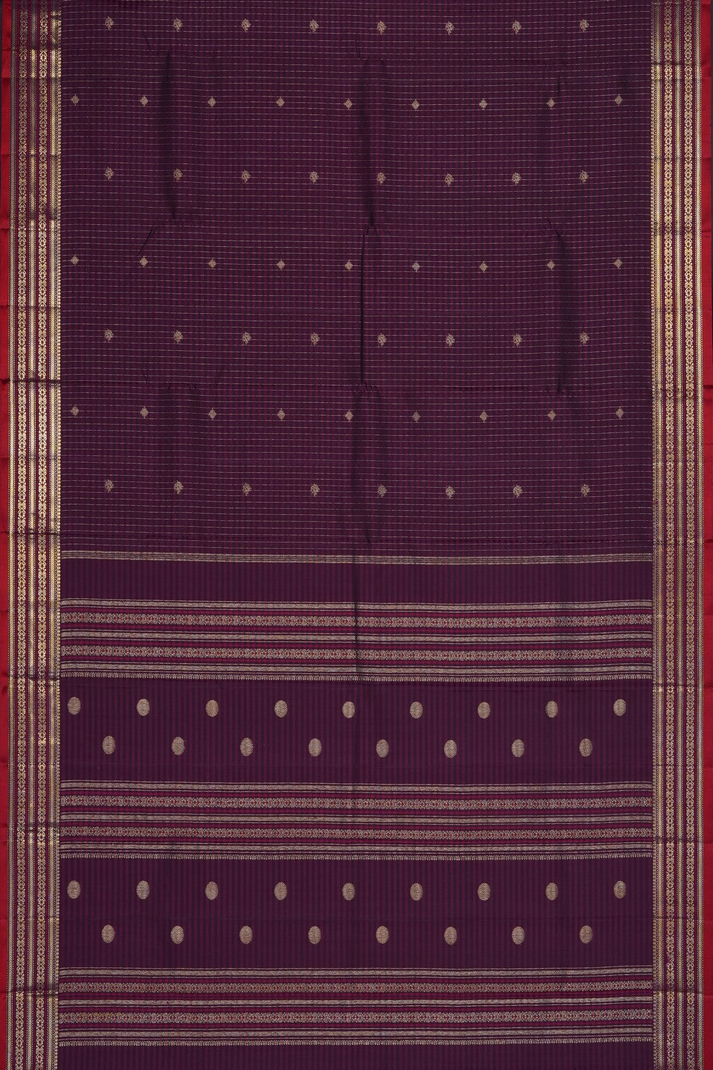 Image of Violet Kanchi Silk Saree