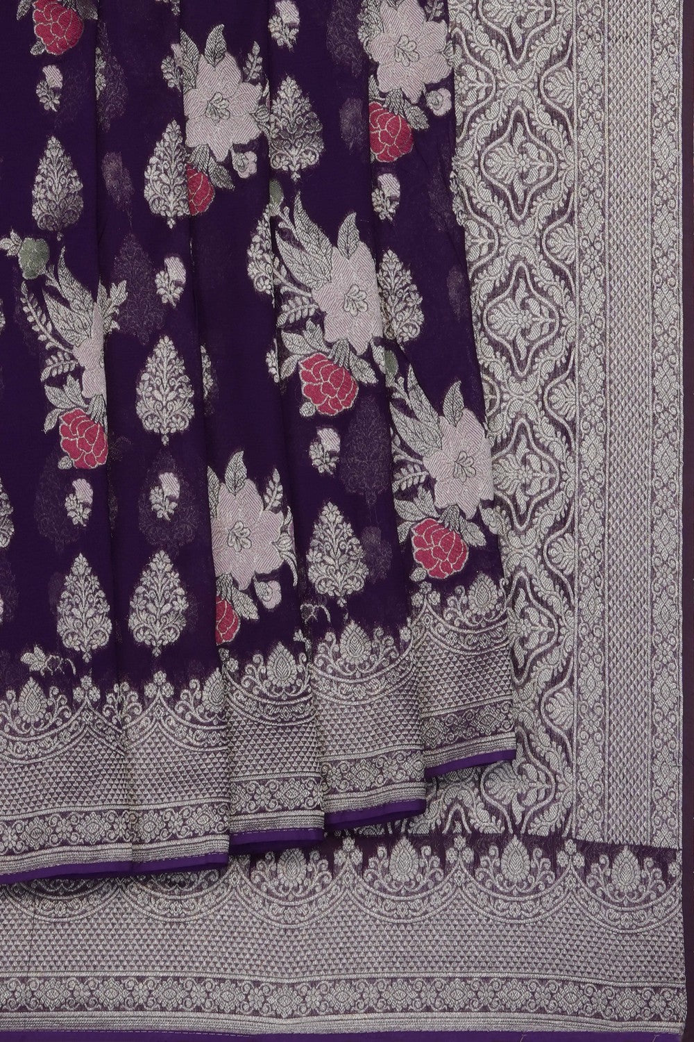 Image of Violet Georgette Saree