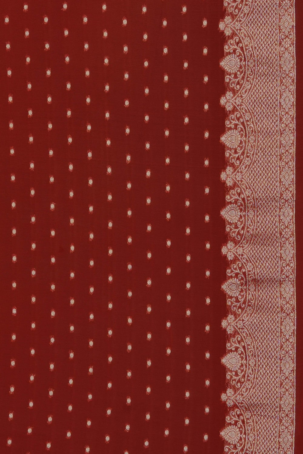 Image of Rust-Orange Georgette Saree