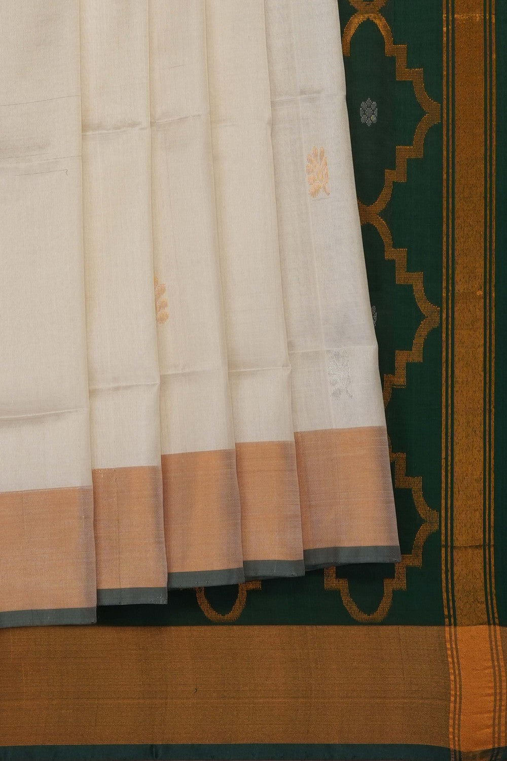 Image of Off-White Uppada Silk Saree