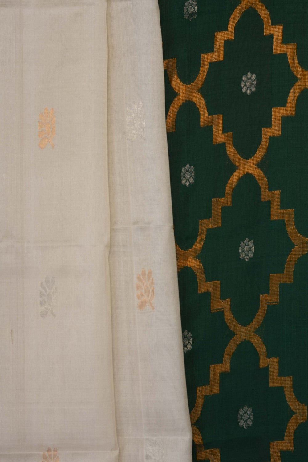 Image of Off-White Uppada Silk Saree