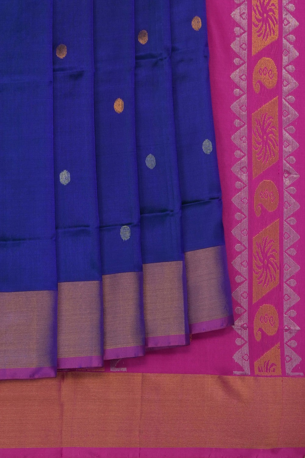 Image of Peacock Blue Uppada Silk Saree