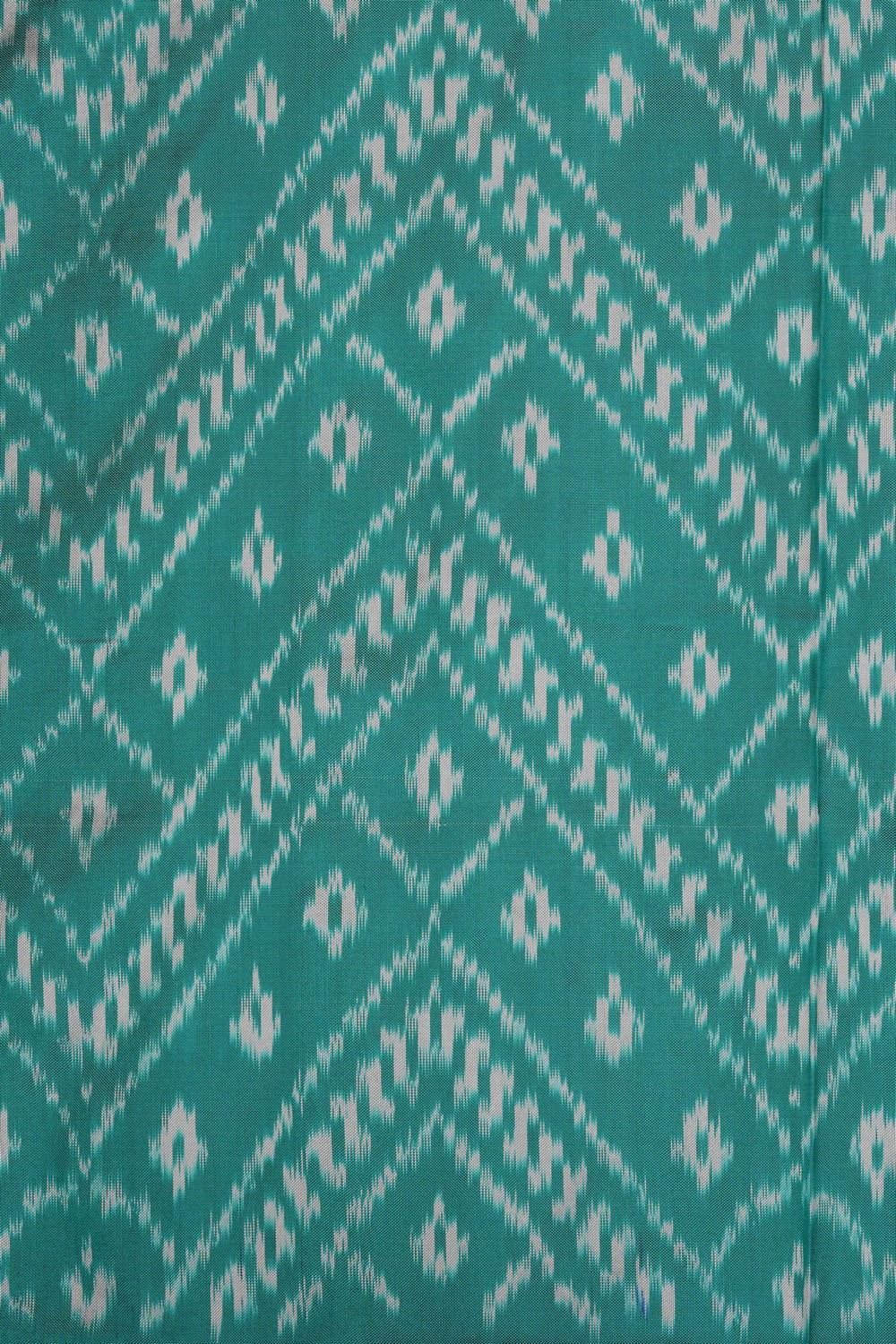 Image of Sea Green Pochampally Ikat Silk Saree