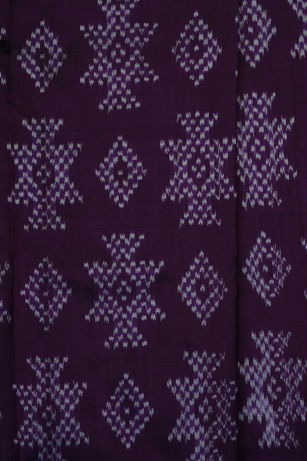 Image of Violet Pochampally Ikat Silk Saree