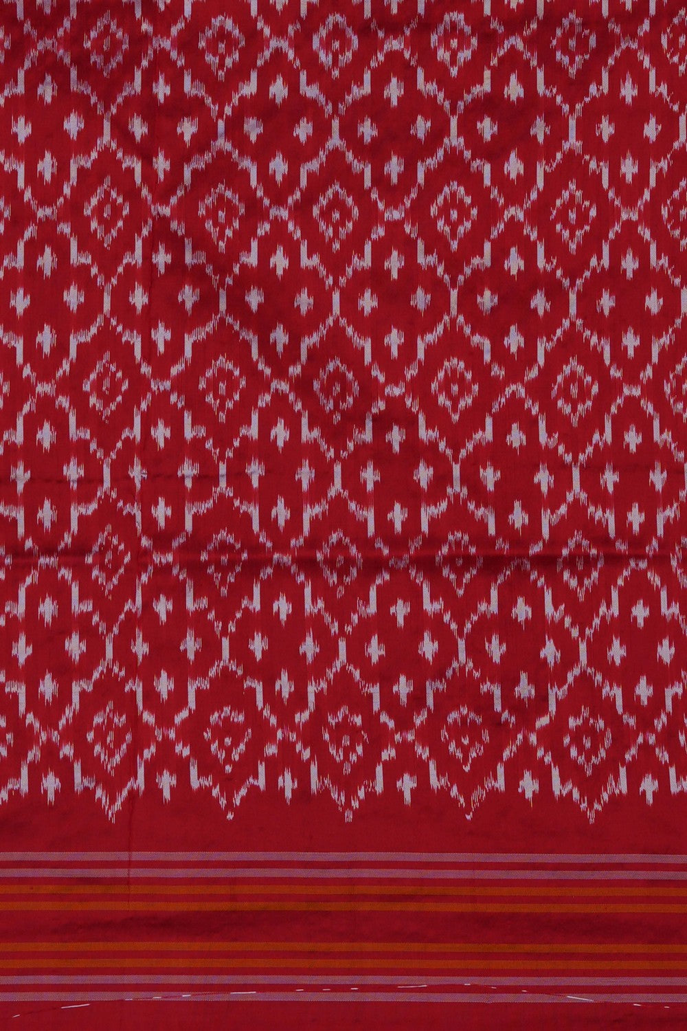 Image of Brown Pochampally Ikat Silk Saree