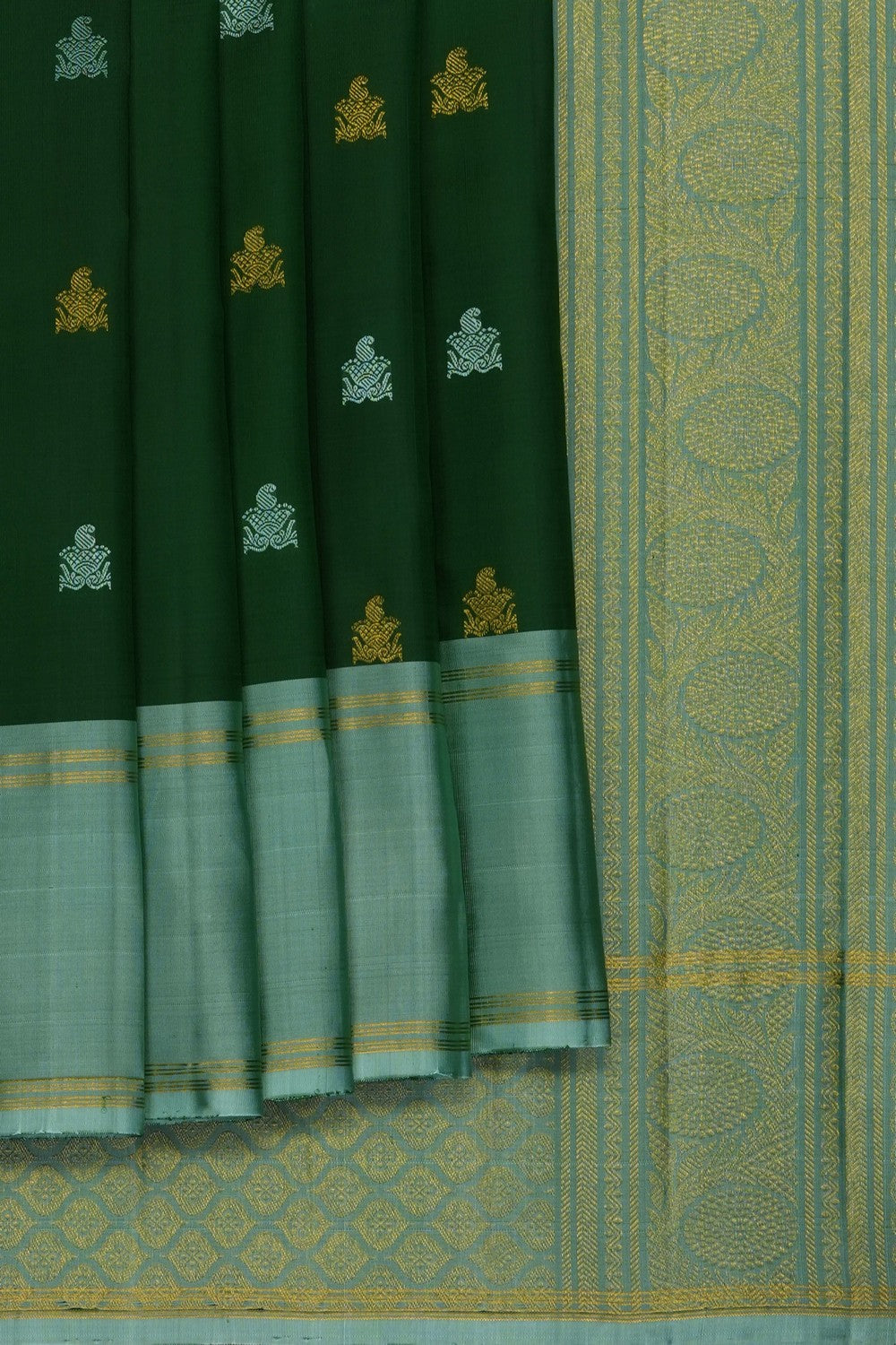Image of Green Kanchipattu Saree