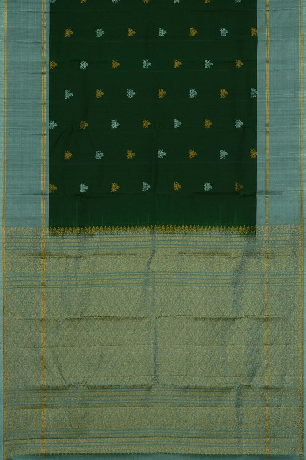 Image of Green Kanchipattu Saree
