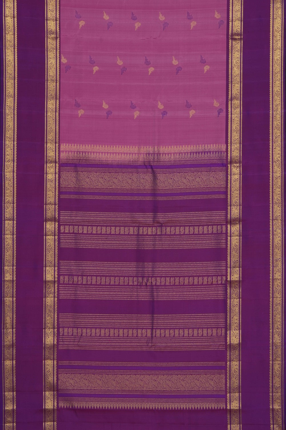 Image of Lotus Pink Kanchipattu Saree