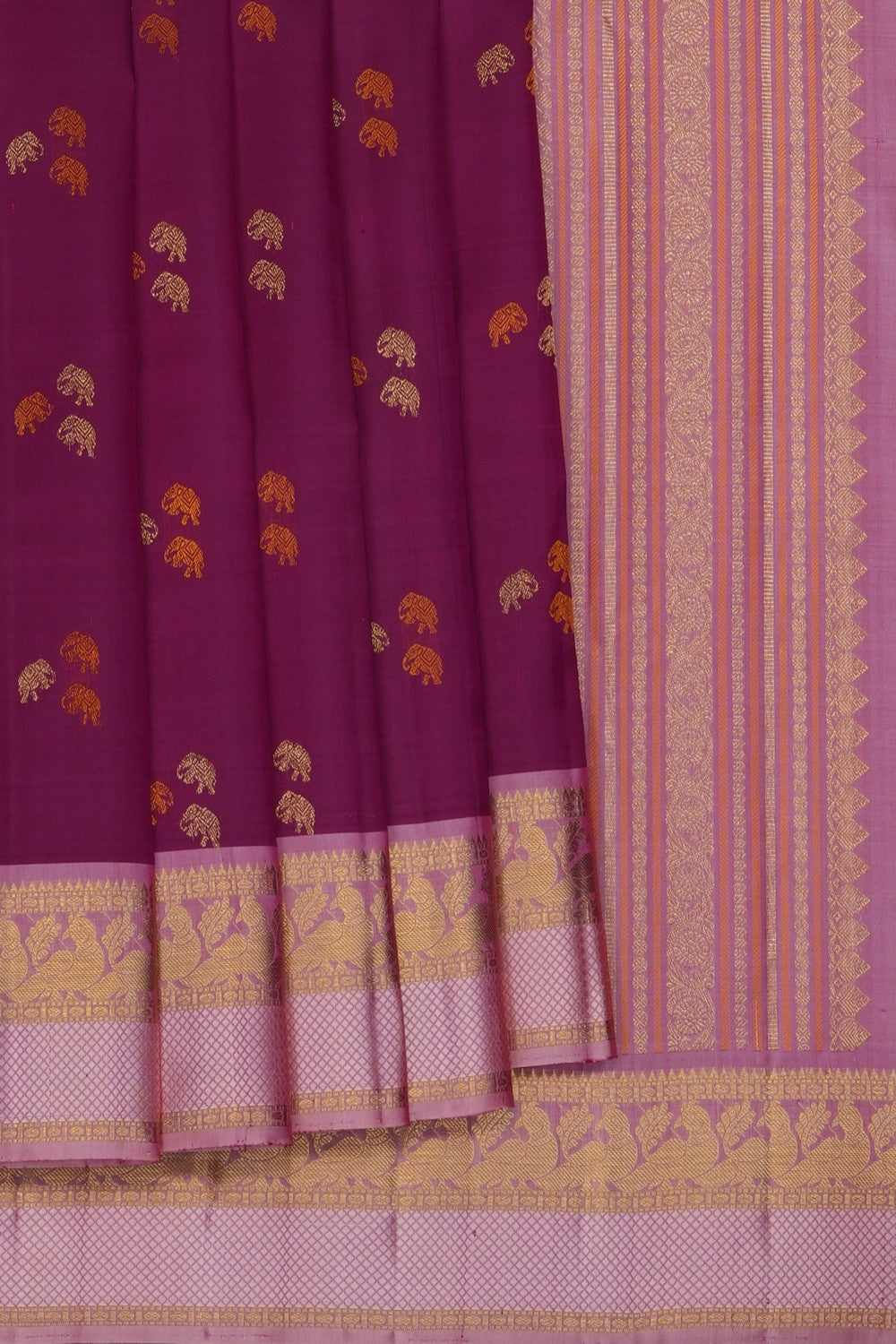 Image of Purple Kanchipattu Saree