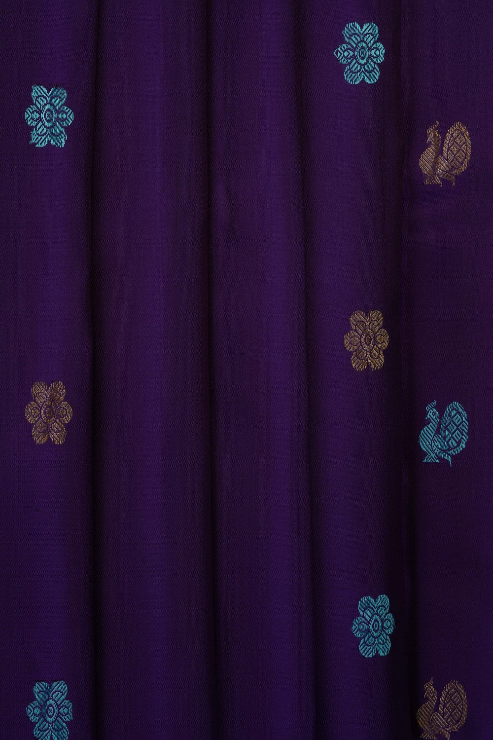 Image of Turquoise Green Kanchipattu Brocade Saree