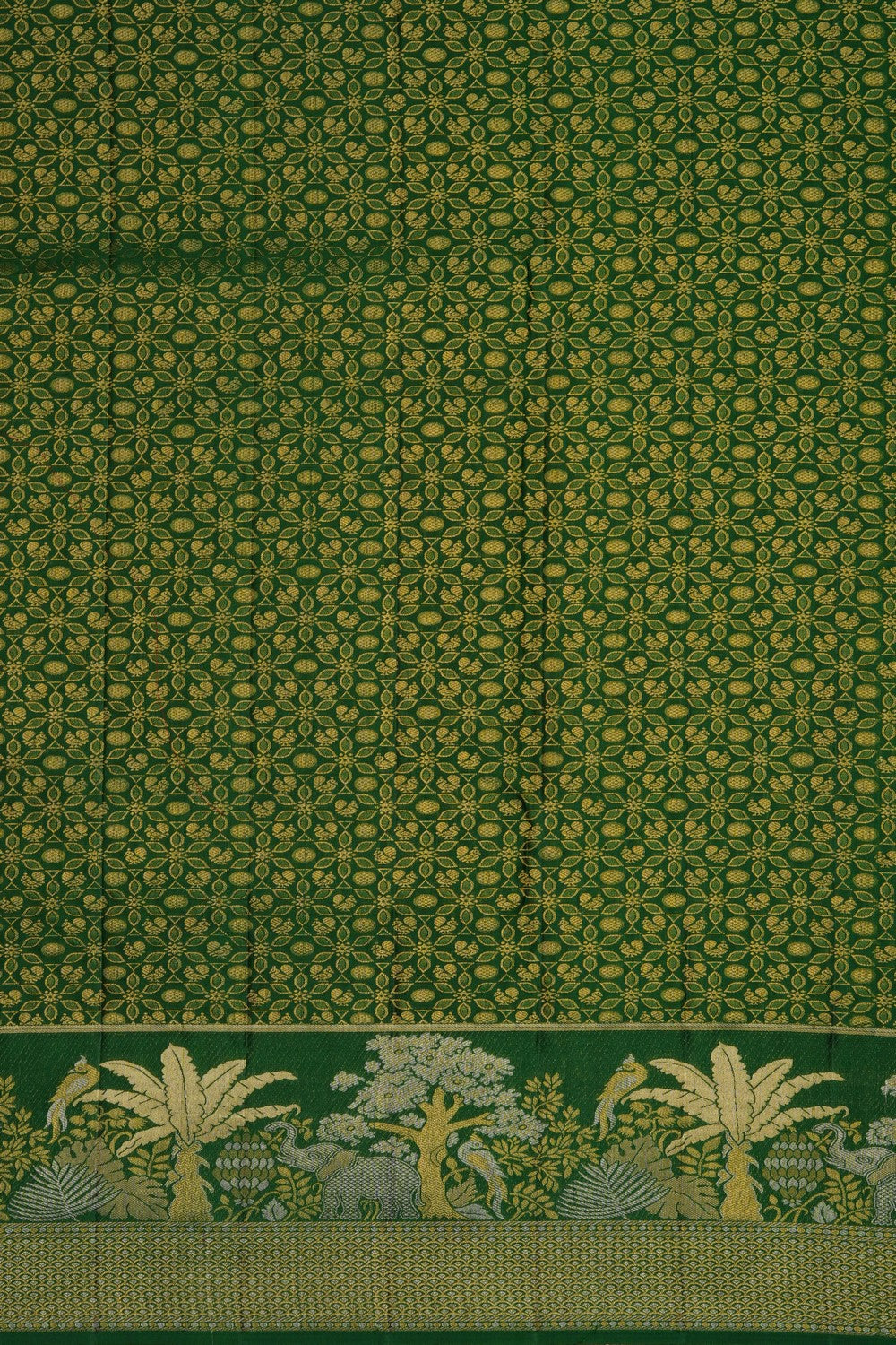 Image of Green Kanchipattu Saree