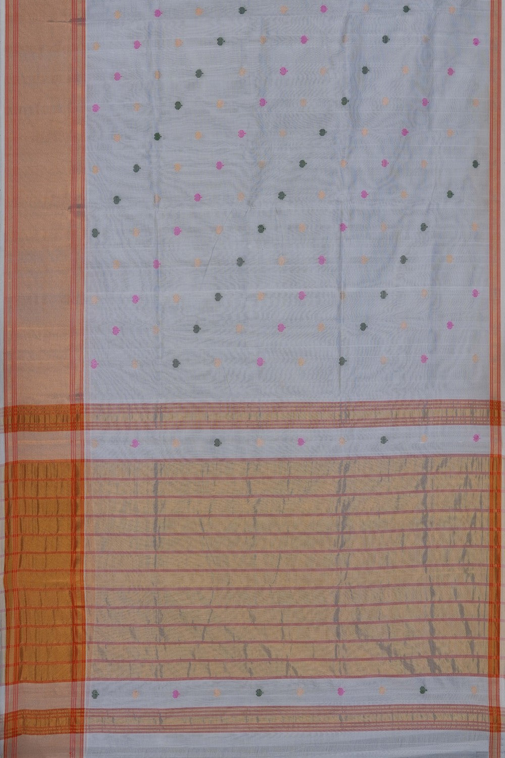 Image of Off-White Venkatagiri Sico Saree