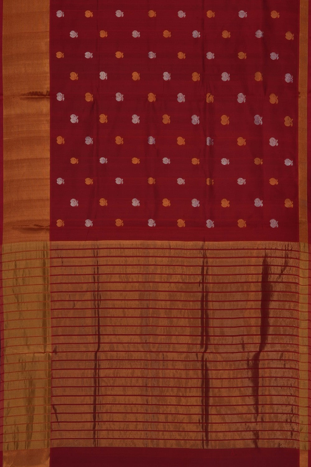 Image of Red Venkatagiri Silk Saree