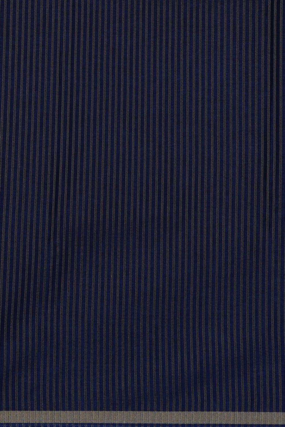 Image of Navy Blue Embroidery Tussar Silk Saree