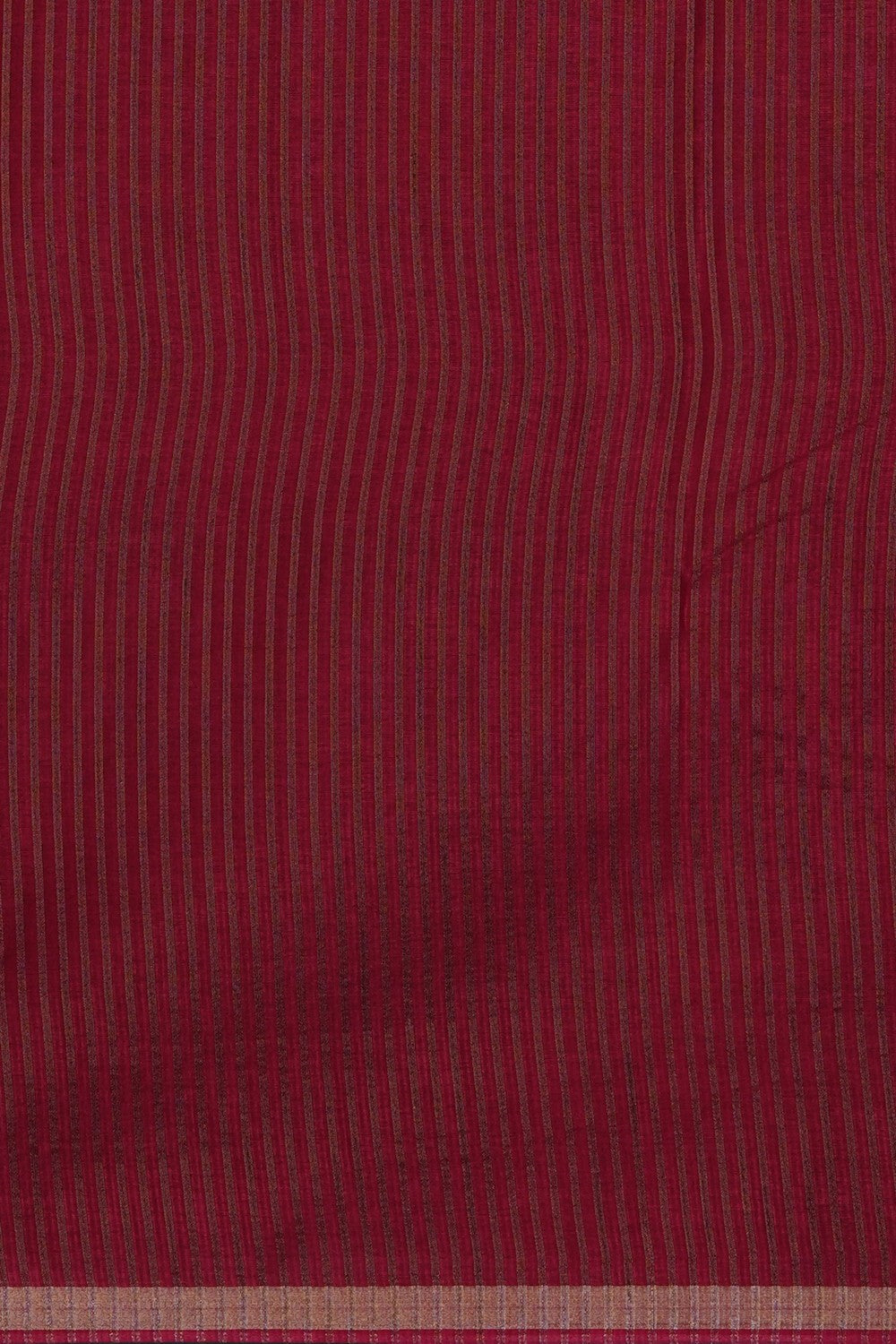 Image of Red Embroidery Tussar Silk Saree