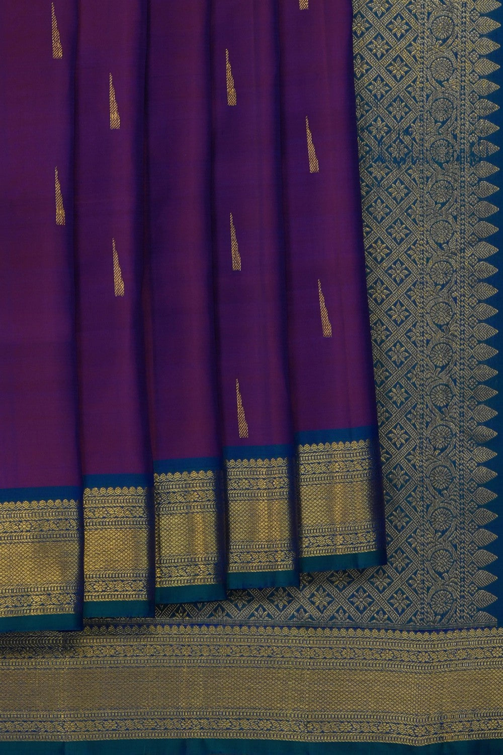 Image of Purple Kanchipattu Saree