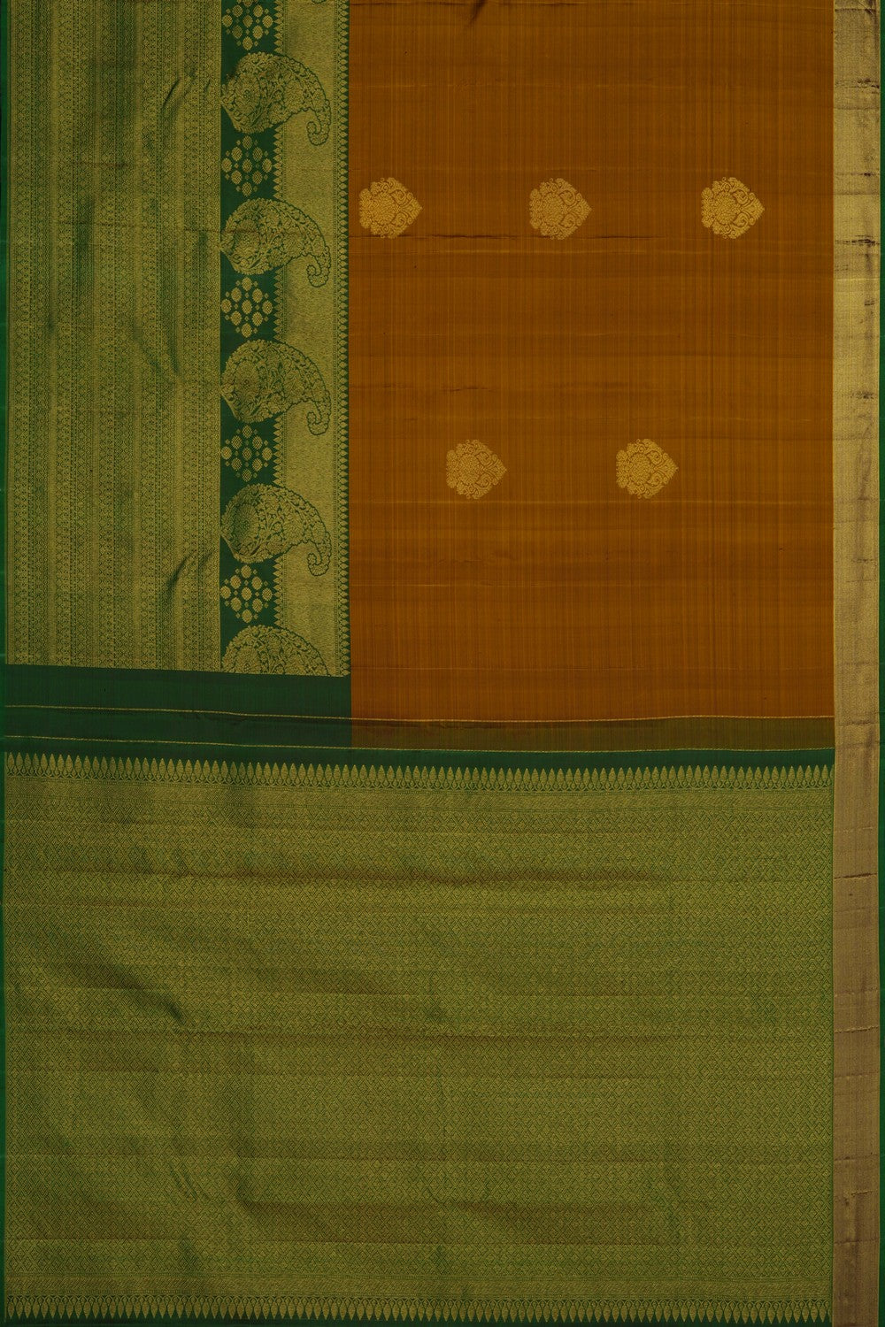 Image of Mustard Kanchi Silk Saree