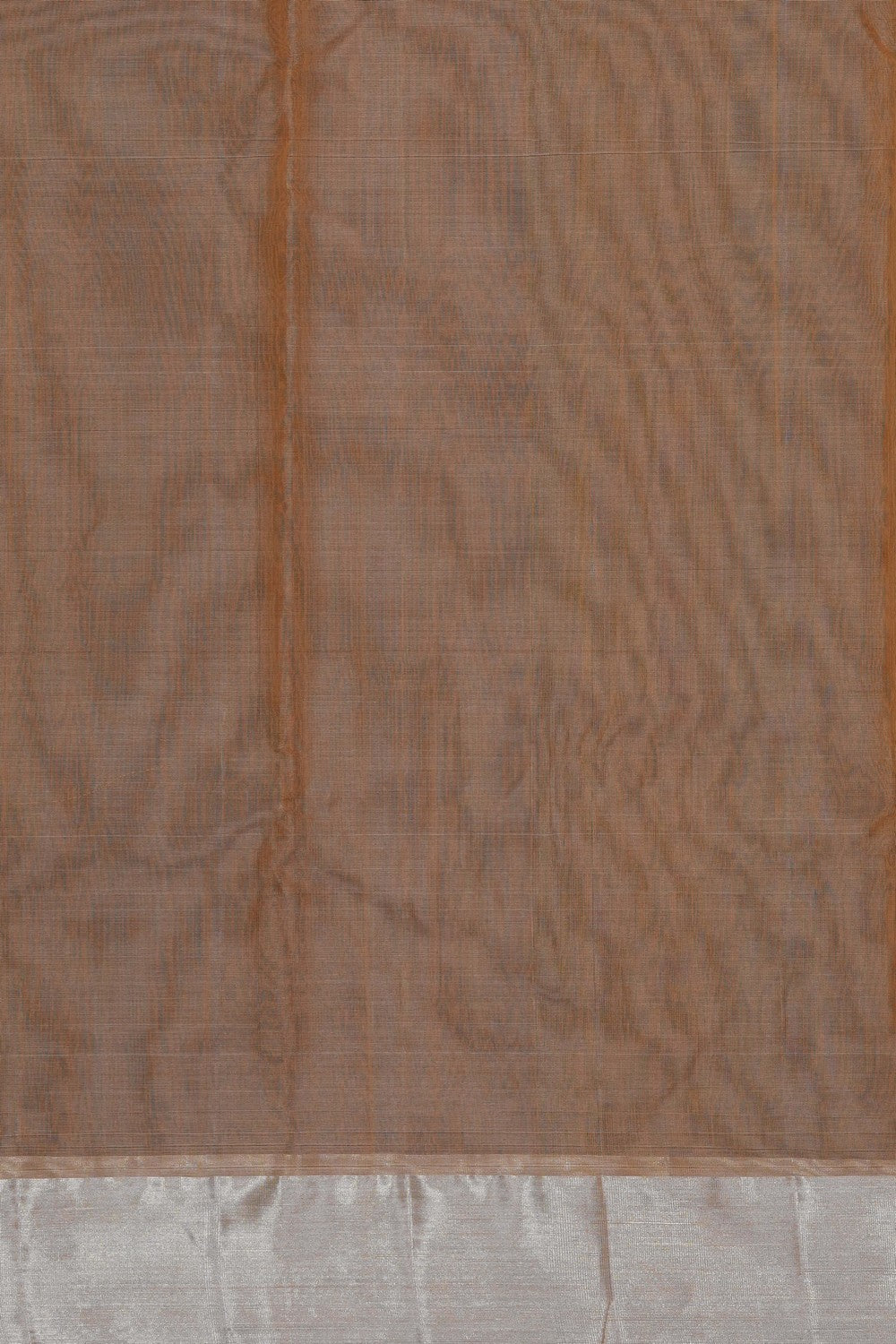 Image of Peach Chanderi Silk Cotton Saree