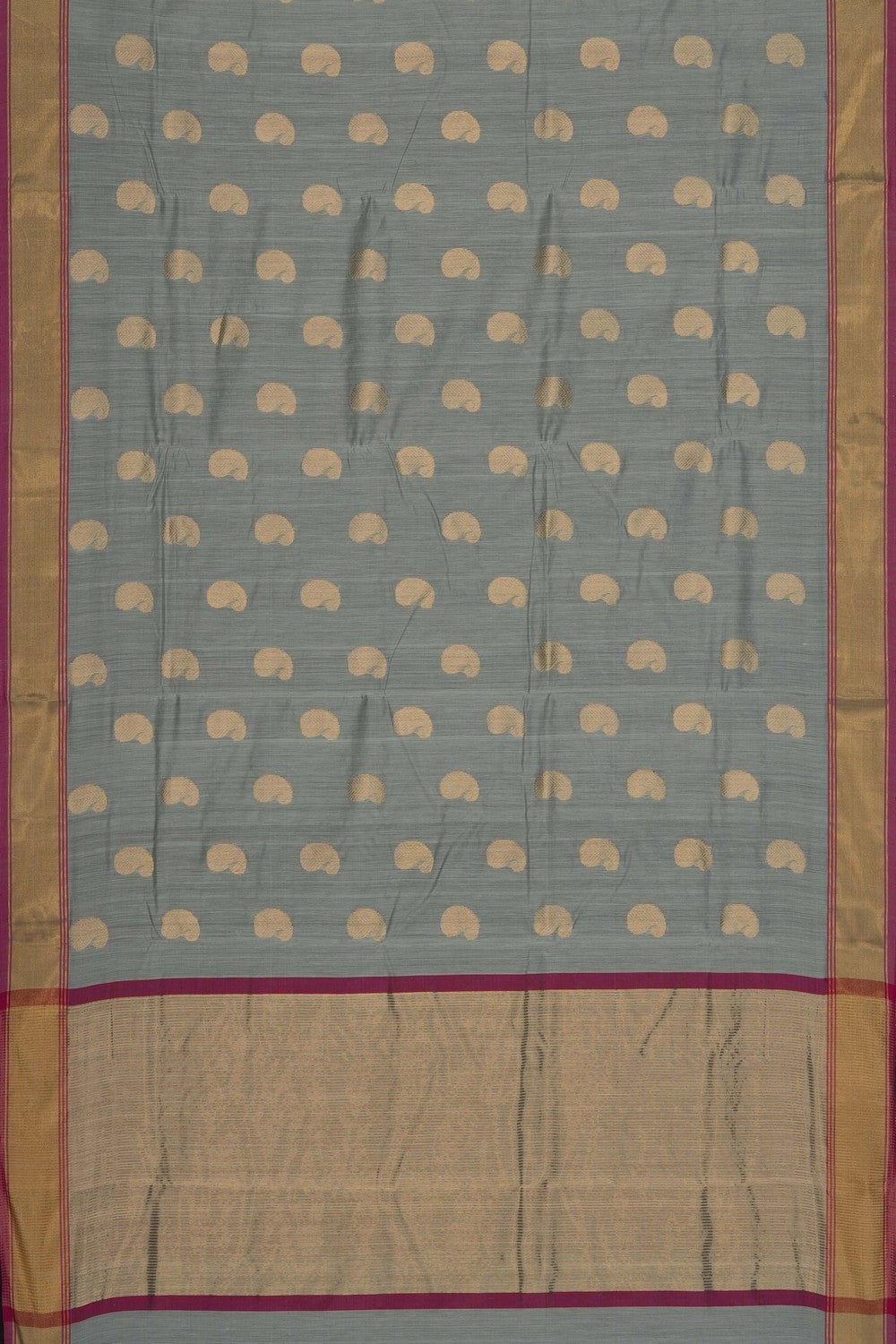 Image of Pastel-Green Chanderi Silk Cotton Saree