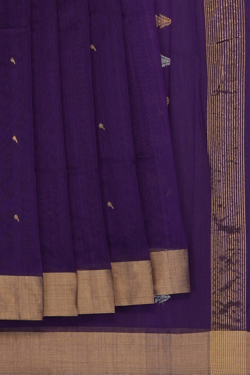 Image of Violet Chanderi Silk Cotton Saree