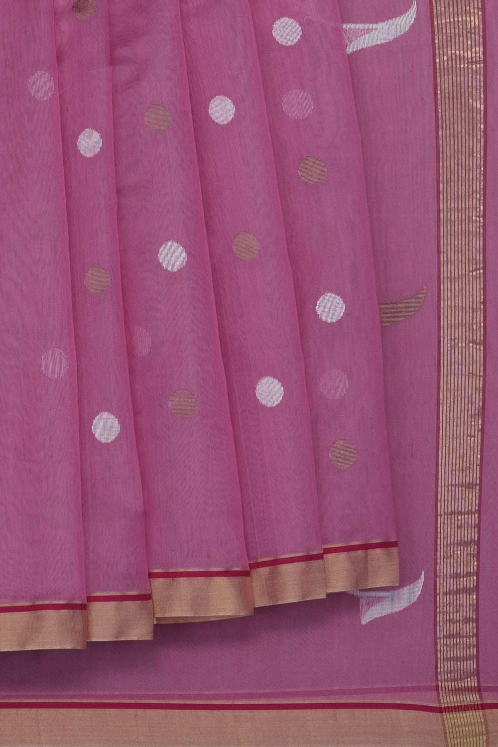 Image of Pink Chanderi Silk Cotton Saree