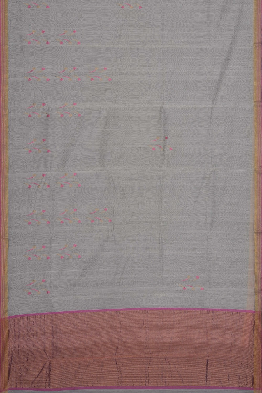 Image of Off-White Chanderi Silk Cotton Saree