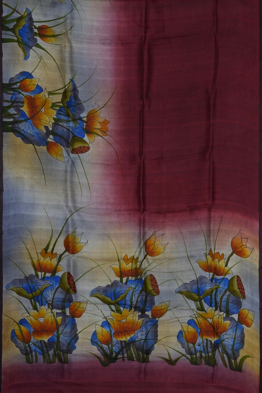 Image of Florals Desi Tussar Silk Saree