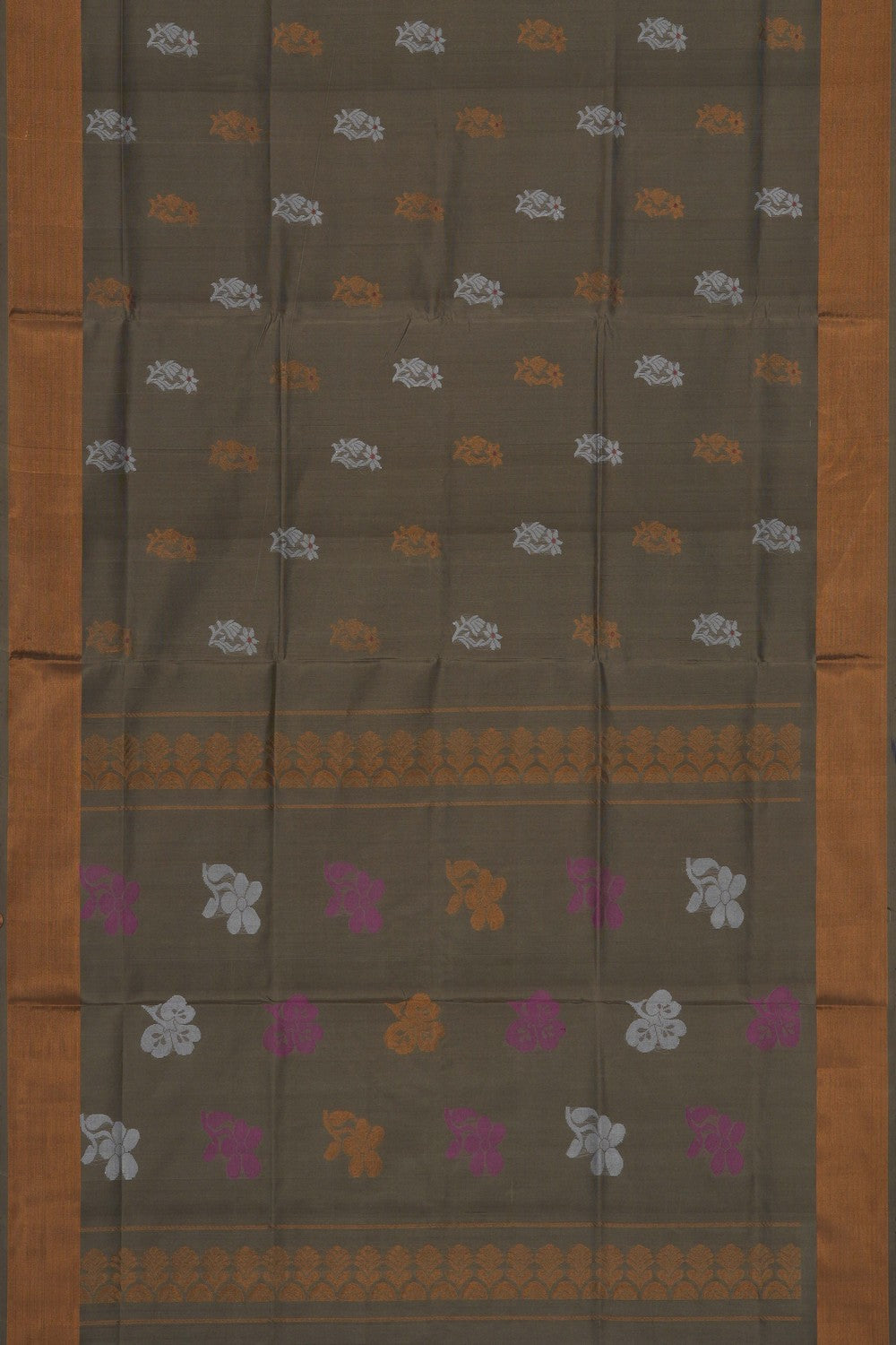 Image of Grey Uppada Silk Saree