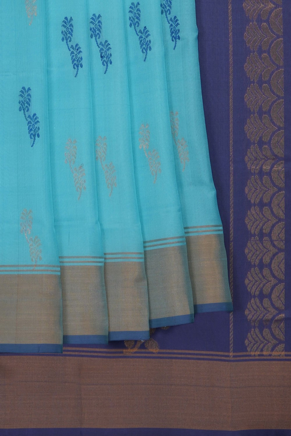 Image of Blue Uppada Silk Saree