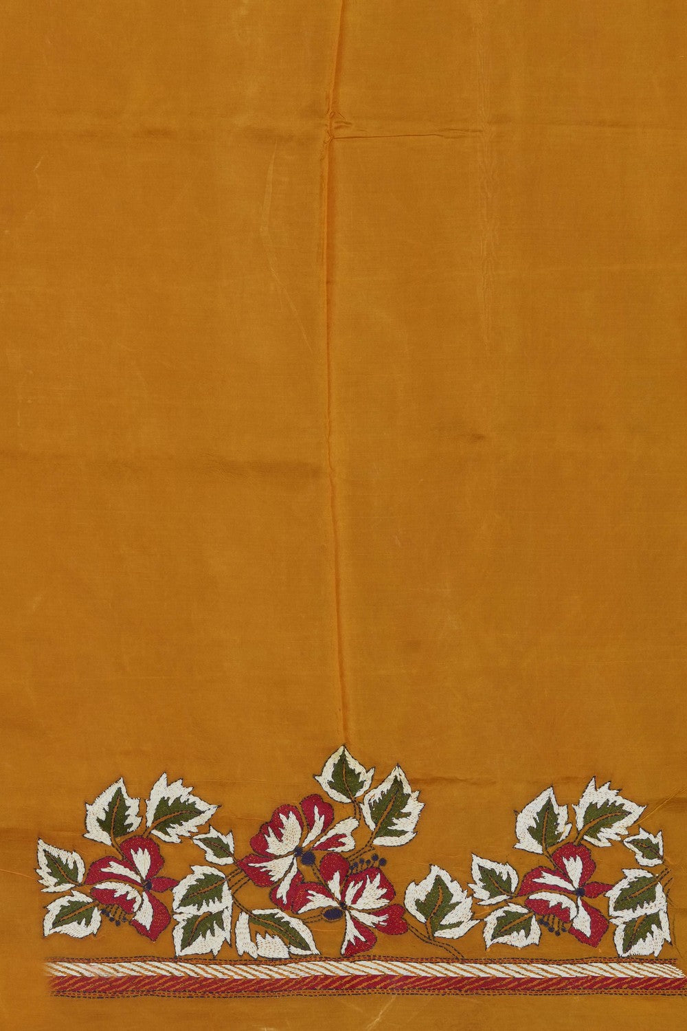 Image of Tussar Silk Kantha Embroidery Saree